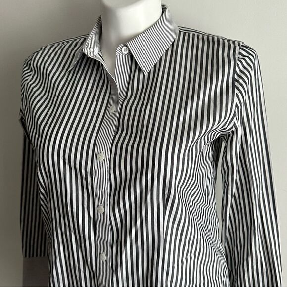 Striped Button-Up, Chico’s Size 1 (Medium) - Picture 6 of 10
